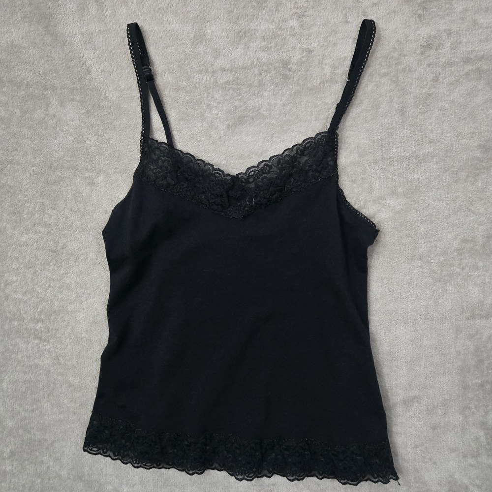 Elle Womens Y2K Lace Trim Babydoll Cami Top Medium Fairy‎ Preppy Elena Gilbert